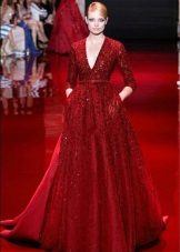 Low neck evening dress