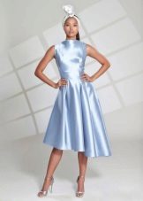 Blue evening dress festive on the wedding