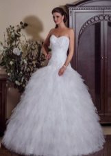 Lush low waist wedding dress