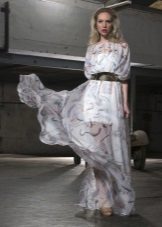 Color Chiffon Evening Dress