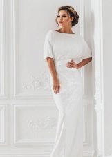 Straight Closed Sleeves Wedding Dress