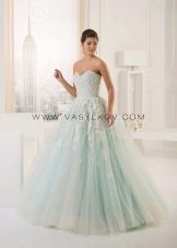 A pale green wedding dress from Vasilkov
