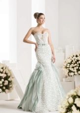 Colored Mermaid Wedding Dress
