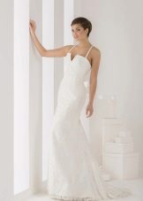 Straight wedding dress with straps