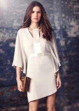 Silk Short Sleeves Evening Dress