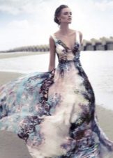 Silk evening dress color