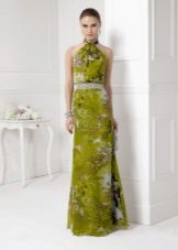 Evening dress for the New Year in the floor with an American armhole