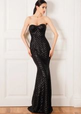 Black Floor-Length Evening Dress
