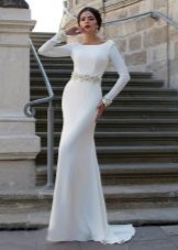 Mermaid Wedding Dress with Lace Sash