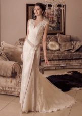 Asymmetric Sash Wedding Dress