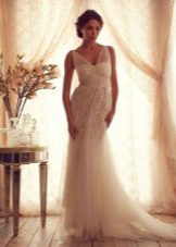 Anna Campbell's Gossamer Wedding Dress with Sheer Straps