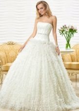 A magnificent wedding dress with a corset