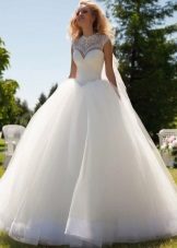 Puffed One Shoulder Wedding Dress