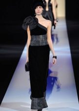 Velvet dress with a bow