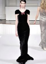 Velvet dress with sleeves wings