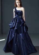 One-piece puffy evening dress