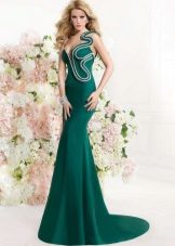 Mermaid evening dress with a train