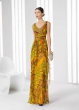 Color evening dress