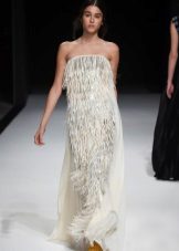 Open fringe evening dress