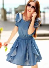 Kratka puhana haljina od traperica