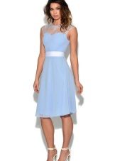 Mid-length blue dress