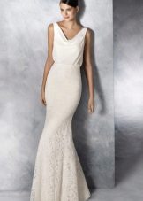 White One Simple Wedding Dress