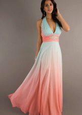 Coral long dress