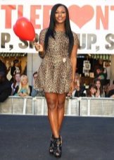 Short leopard dress for obese girls