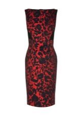 Red leopard print dress