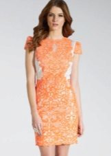 Orange and white dress