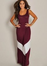 Burgundy white dress