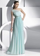 Greek one-shoulder dress