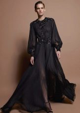 Black sheer chiffon dress