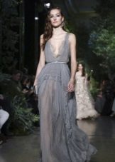Gray Chiffon Dress by Eli Saab