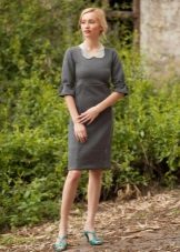 Mid-length gray dress - casual