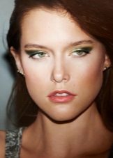 Green shades under a gray dress