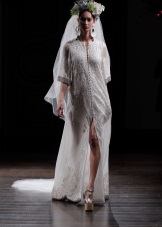 Naeem Khan Slit Wedding Dress