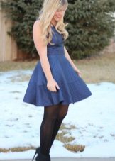 Short Navy High Waist Dress