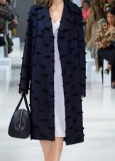 Coat under an evening dress