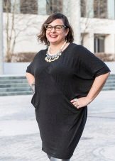 Black tunic dress for overweight women