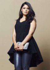 Black tunic for a full girl