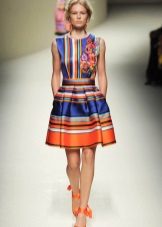 Blue and yellow dress