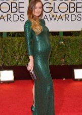 Festive Shiny Maternity Dress