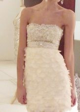 Short evening milk dress