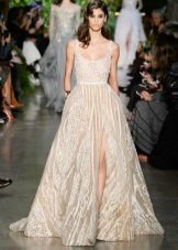 The longest milk dress with a slit