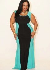 Dress with stripes on the sides for full