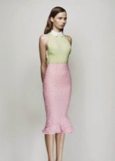 Two-tone sheath dress