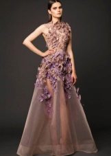 Organza and voluminous evening dress