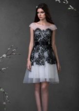organza dress with lace