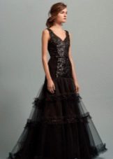 Dress with organza skirt